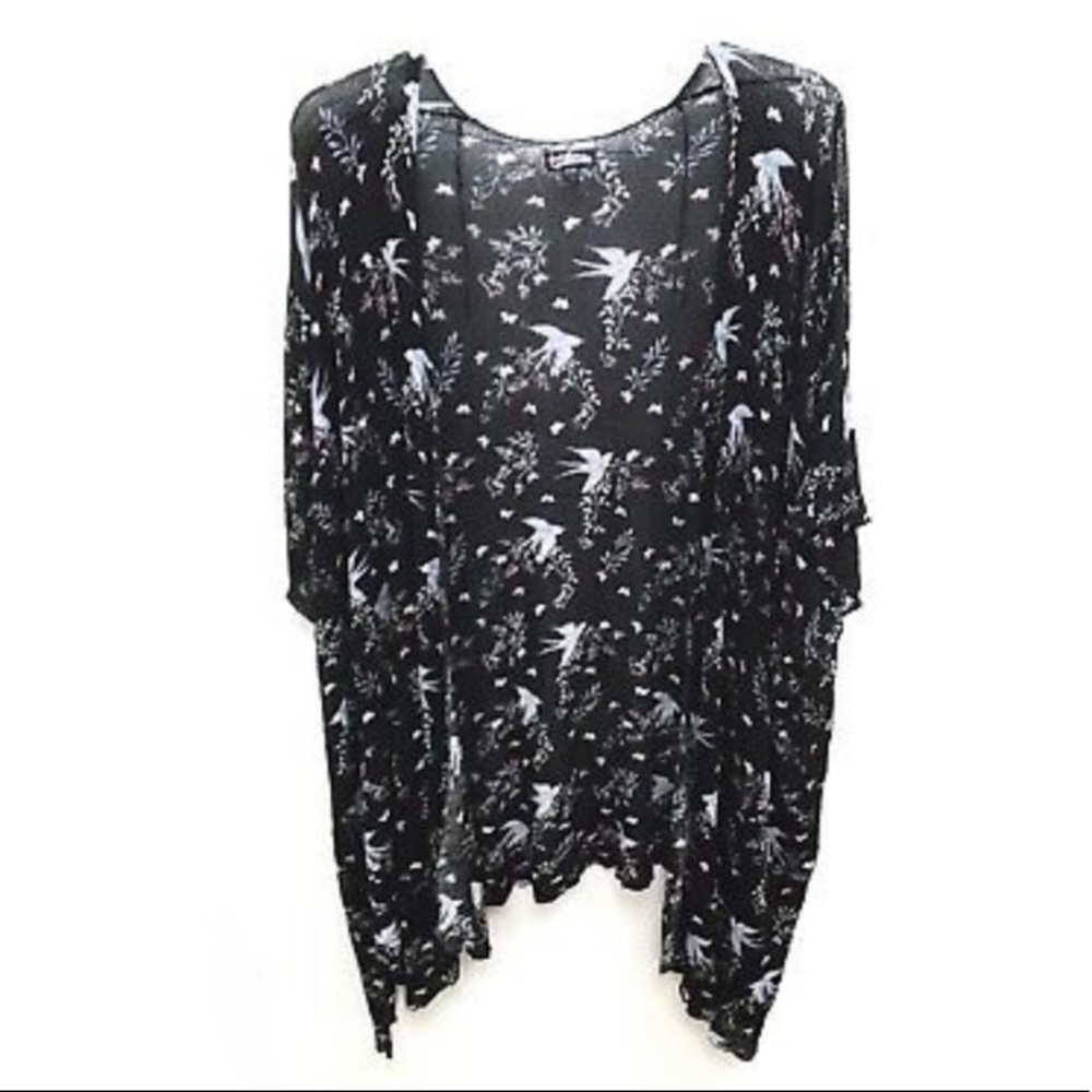 Black Long Kimono